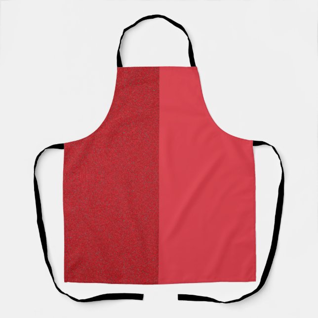 Tomato Red Dual-Tone All-Over Apron – Customizable (Front)