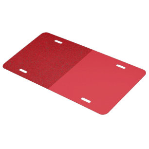 Tomato Red Duo-Tone License Plate – Customizable