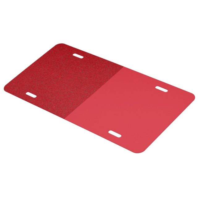 Tomato Red Duo-Tone License Plate – Customizable (Side)