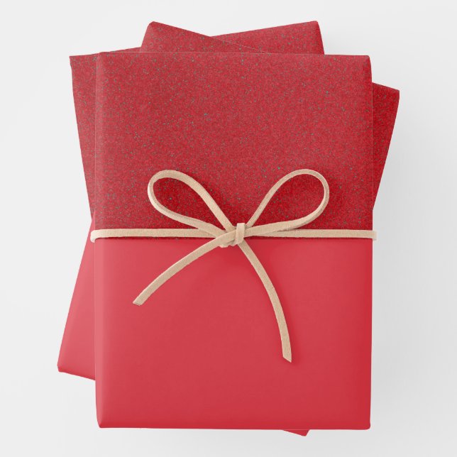 Tomato Red Duo Wrapping Paper Sheets – Customize (In situ)