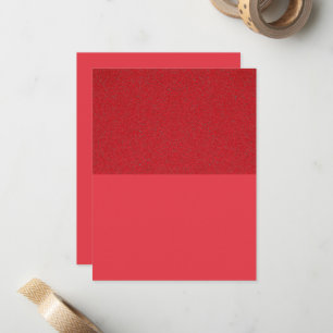 Tomato Red Flat Note Card with Noise Top - Custom
