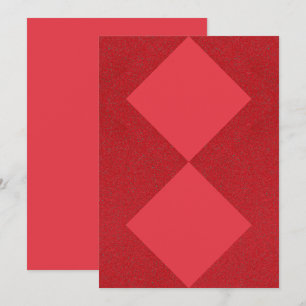 Tomato Red Geometric Duo Card – Customizable