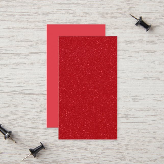 Tomato Red Glitter Calling Card – Customizable (Front/Back In Situ)