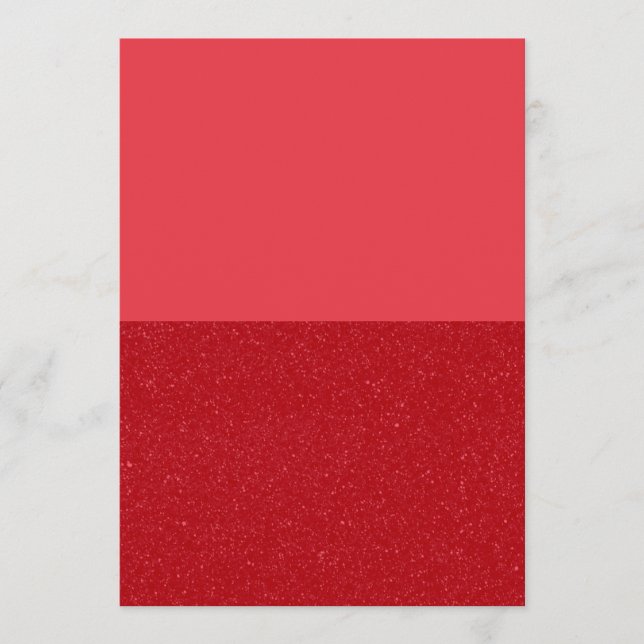 Tomato Red Glitter Half & Half Menu – Customizable (Front)