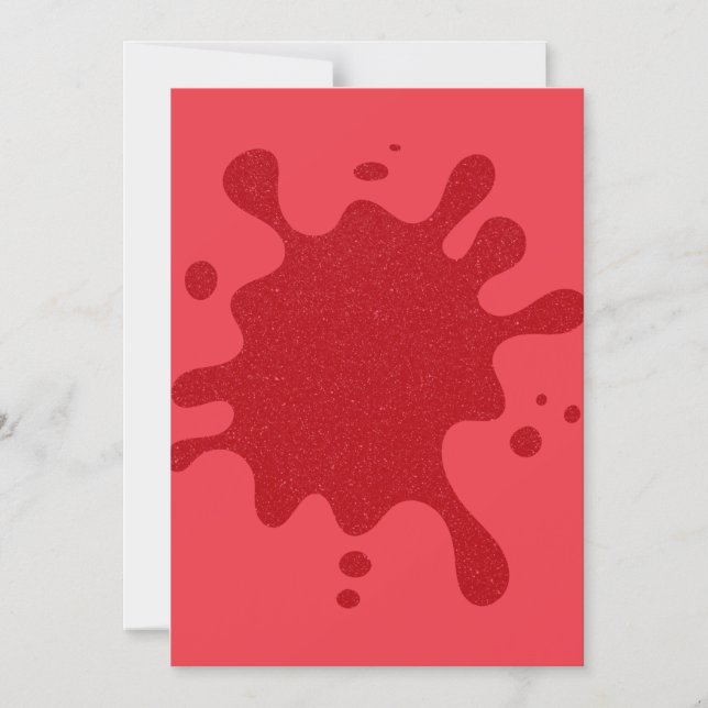 Tomato Red Glitter Splash Magnet – Customizable (Front)