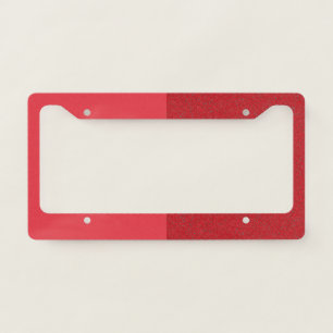 Tomato Red Half-and-Half License Frame – Customize