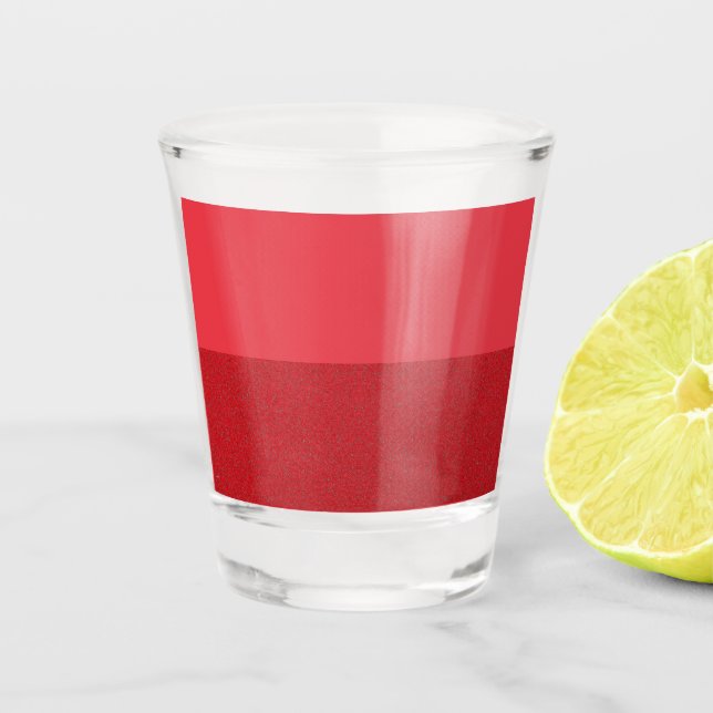 Tomato Red Half-&-Half Shot Glass – Customizable (Front)