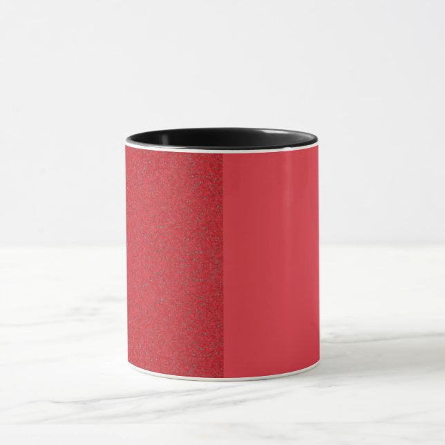 Tomato Red Half-Texture Mug – Customizable (Center)