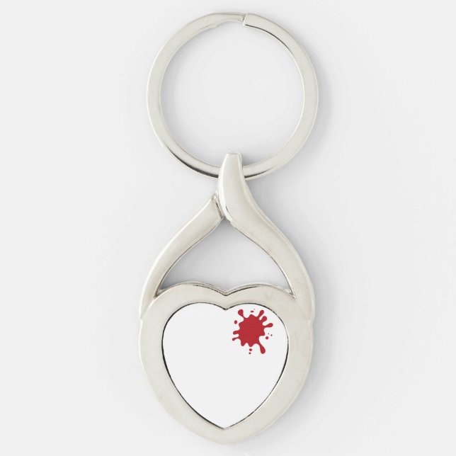 Tomato-Red Heart Keychain Gift – Customizable (Front)
