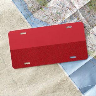 Tomato Red Horizon Texture License Plate (Custom)