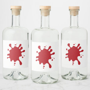 Tomato Red Ink Splash Liquor Label – Customizable