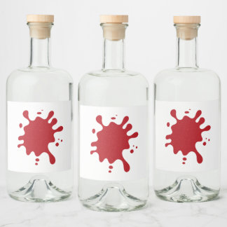 Tomato Red Ink Splash Liquor Label – Customizable