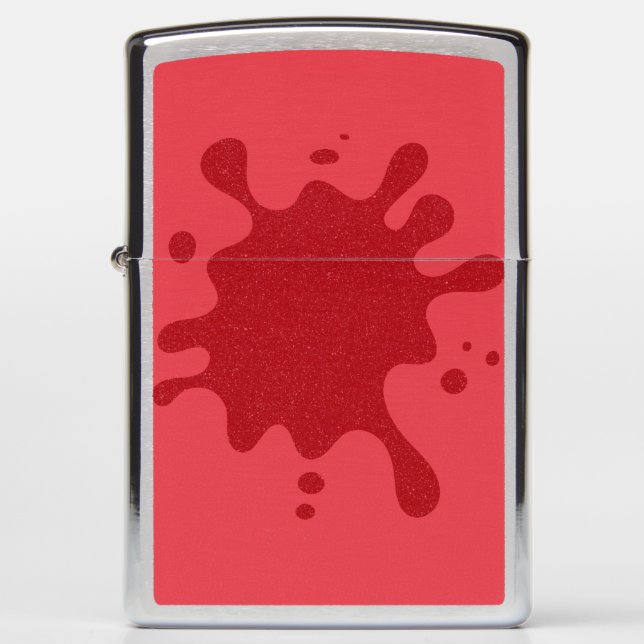 Tomato Red Inkblot Zippo® Lighter – Customizable (Front)