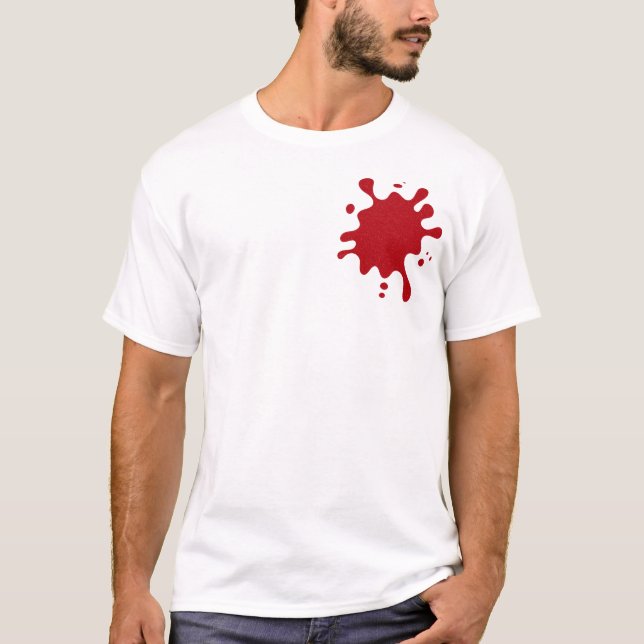 Tomato-Red Mini Splash Pocket Tee – Customizable (Front)