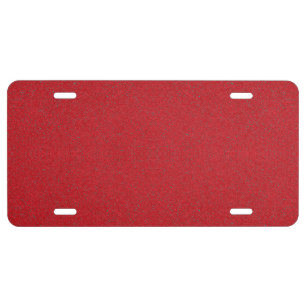 Tomato Red Noise Aluminum License Plate (Custom)