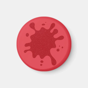 Tomato Red Noise Splatter Magnet – Customizable