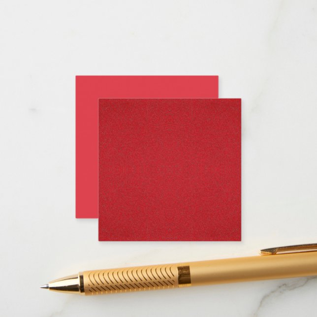 Tomato Red Noise Square Enclosure Card – Customize (Front/Back In Situ)