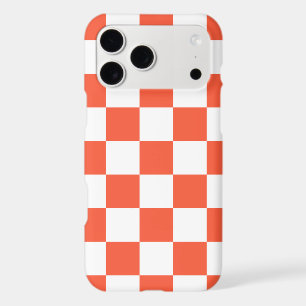 Tomato Red Retro Check iPhone 17 Pro Max Case