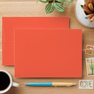 Tomato Red Solid Color Envelope