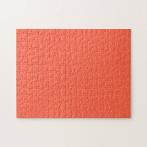 Tomato Red Solid Color Jigsaw Puzzle