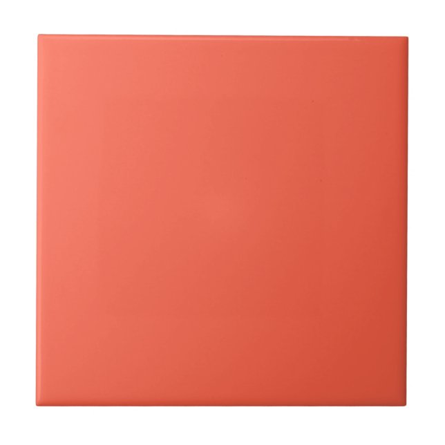 Tomato Red Solid Color Tile (Front)