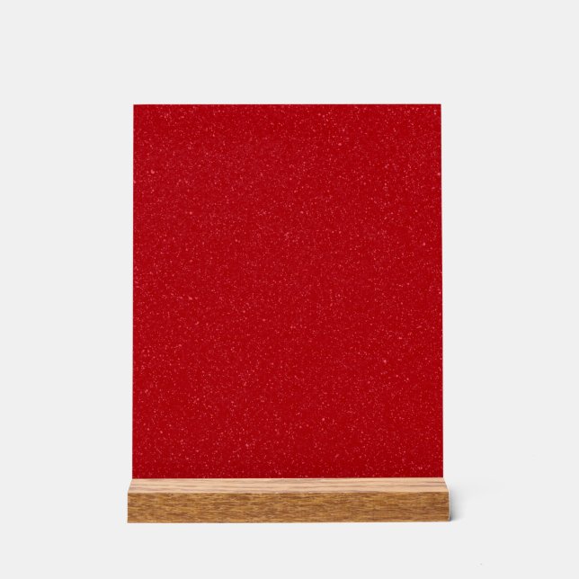 Tomato Red Sparkle Acrylic Sign 8"x10" – Customize (Front)