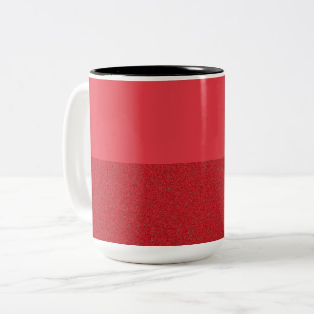 Tomato Red Speckle Bottom Mug – Customizable (Front Left)