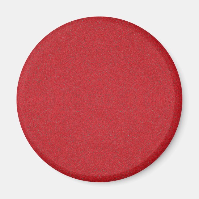 Tomato Red Speckled Round Fridge Magnet (Custom) (Front)