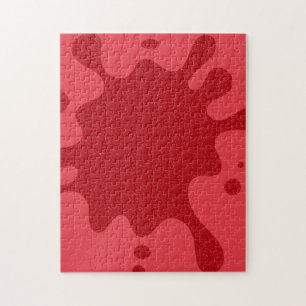 Tomato-Red Splash 252-Piece Puzzle – Customizable