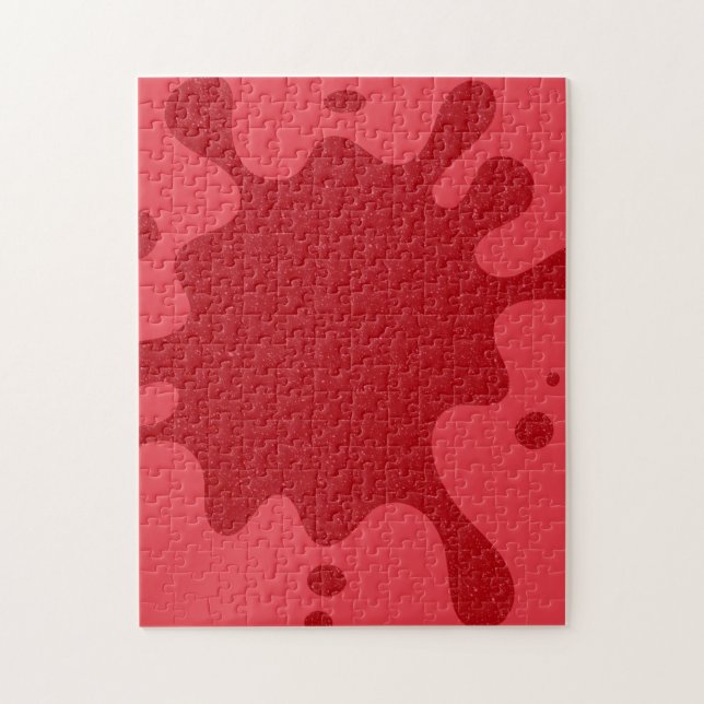 Tomato-Red Splash 252-Piece Puzzle – Customizable (Vertical)