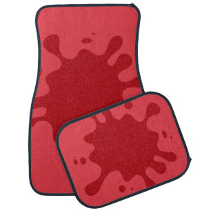 Tomato Red Splash Car Floor Mats Set – Customize