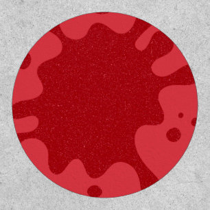 Tomato-Red Splash Circle Patch – Customizable