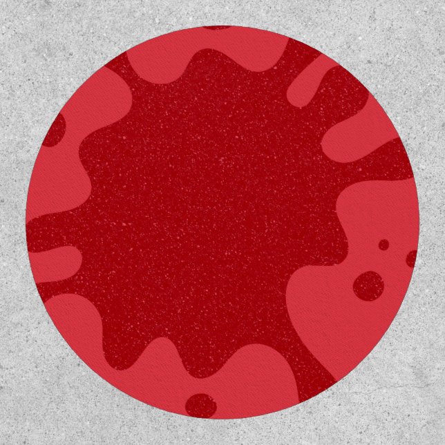 Tomato-Red Splash Circle Patch – Customizable (Front)