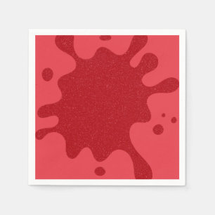 Tomato Red Splash Cocktail Napkins – Customizable