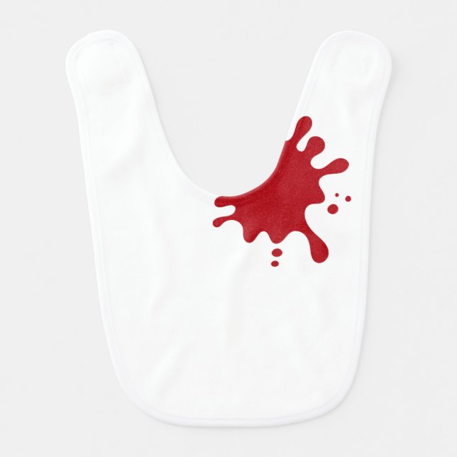 Tomato Red Splash Custom Baby Bib (Front)