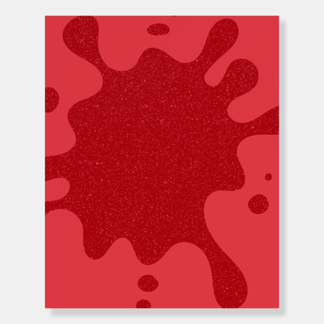 Tomato Red Splash Custom Foam Poster Board (Front)