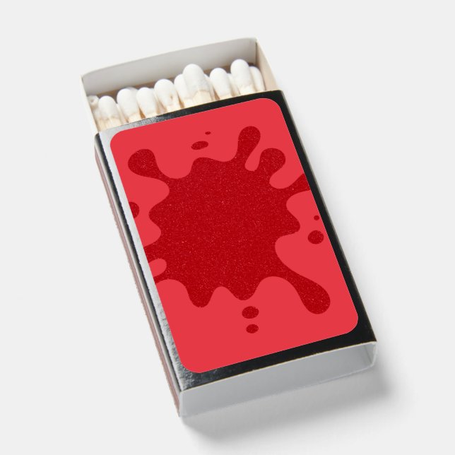 Tomato Red Splash Custom Matchboxes (Front Open)