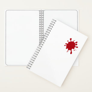 Tomato Red Splash Custom Notebook