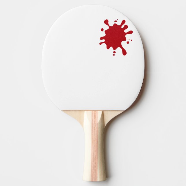 Tomato Red Splash Custom Ping-Pong Paddle (Front)