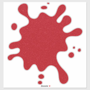 Tomato Red Splash Custom Vinyl Sticker