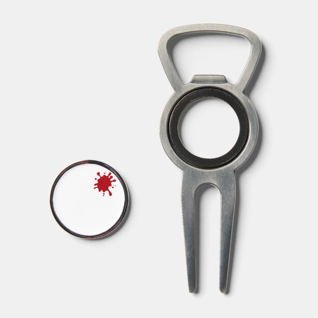 Tomato Red Splash Divot Tool & Opener – Customize (Front (Open))