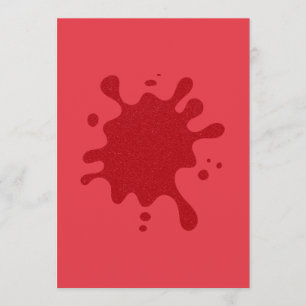Tomato Red Splash Flat Menu Card – Customizable