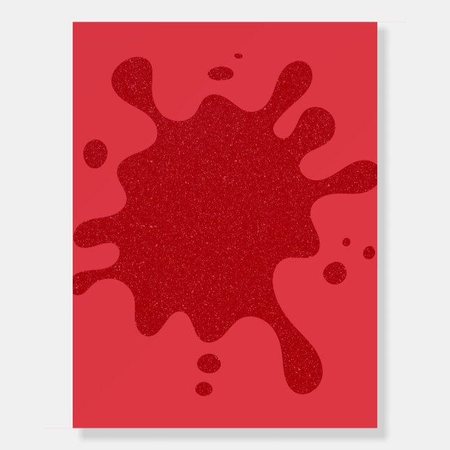 Tomato-Red Splash Foam Board Display – Customize (Front)