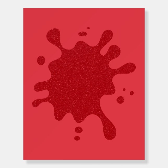 Tomato Red Splash Foam Board Poster – Customizable (Front)