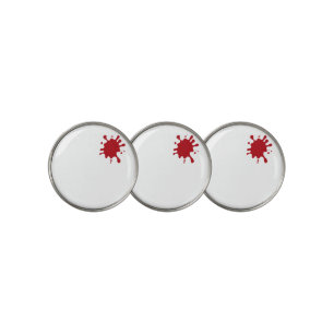Tomato Red Splash Golf Marker Set – Customizable