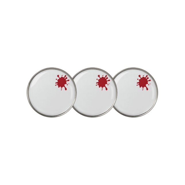 Tomato Red Splash Golf Marker Set – Customizable (3 Up)