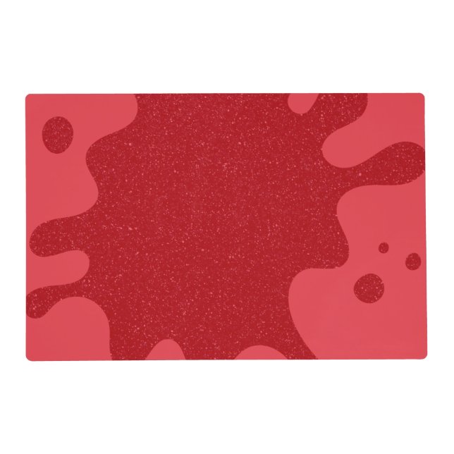 Tomato Red Splash Laminated Placemat – Customize (Front)