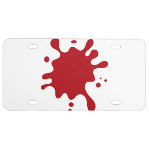 Tomato Red Splash License Plate – Customizable