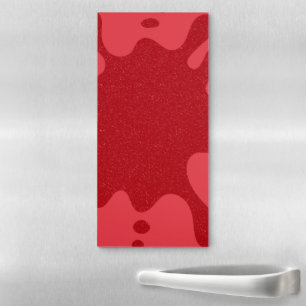 Tomato Red Splash Magnetic Notepad – Customizable