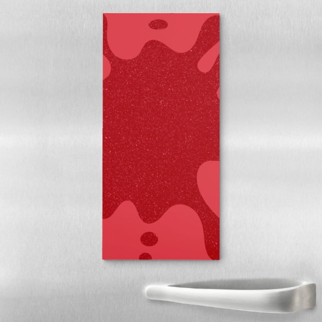 Tomato Red Splash Magnetic Notepad – Customizable (In Situ)